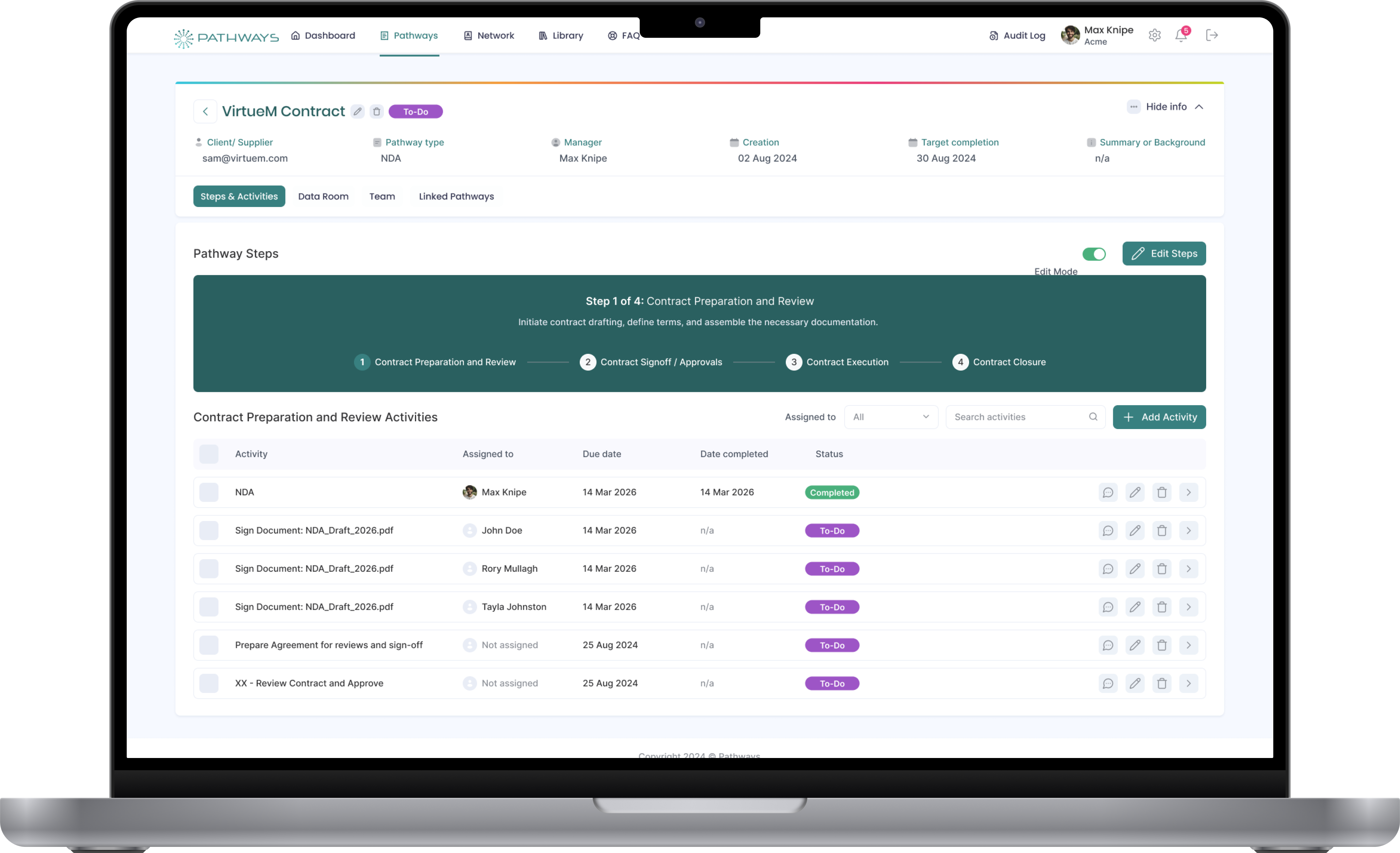 Pathways Dashboard